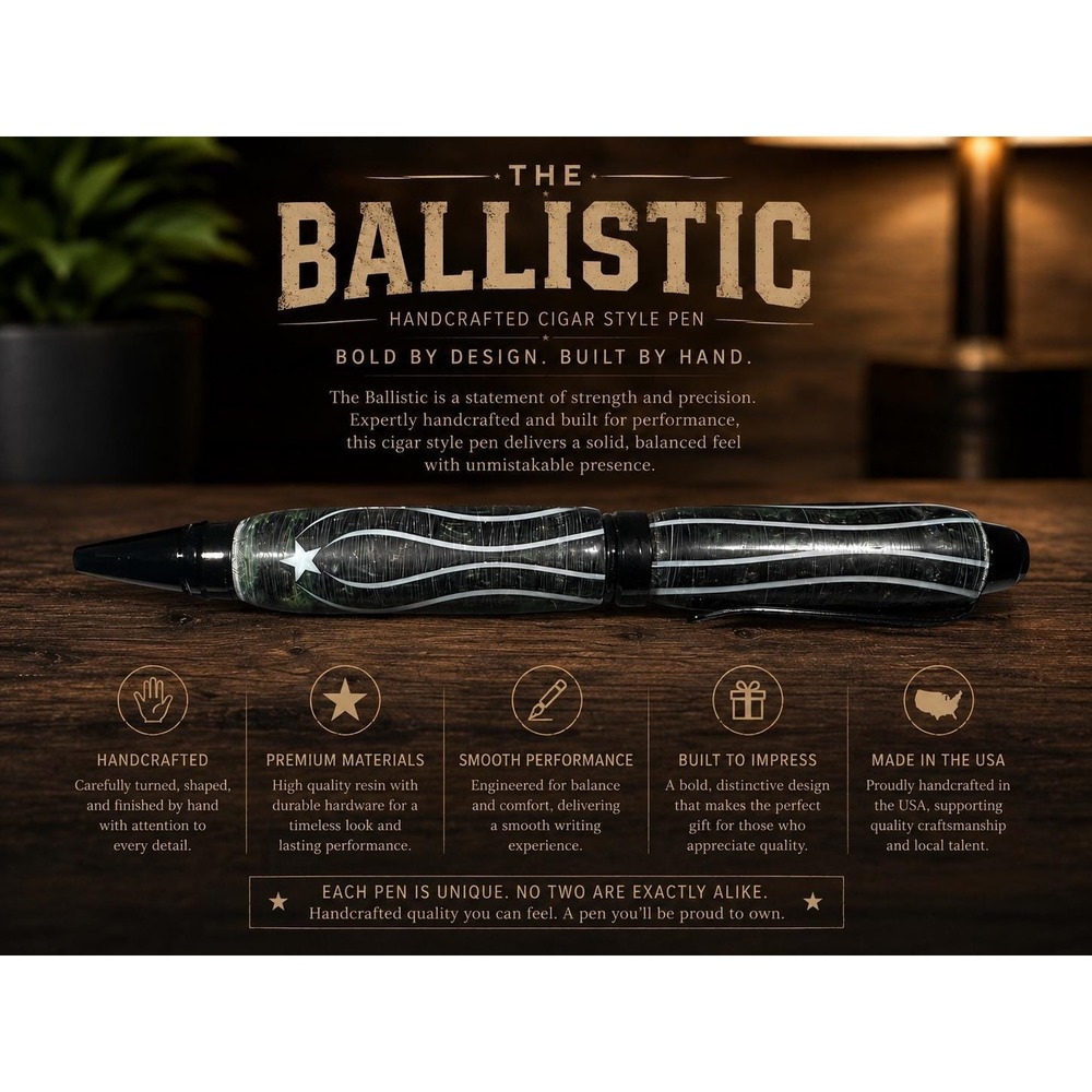 The Ballistic – Handcrafted Cigar Style Pen